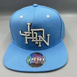 Air‎ Jordan True Hat Men Blue Embroidered Logo Interlock Jumpman Snap Back Cap